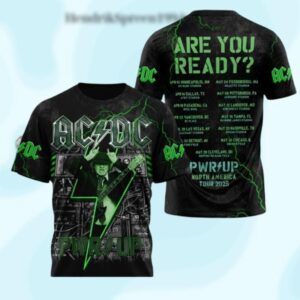 AC-DC Power Up 2025 3D Shirt, Rock Band Power Up Tour 2025 Shirt, Pwr Up Tour Gift For Fan, AC-DC Band Unisex Shirt, AC-DC Lover Gift