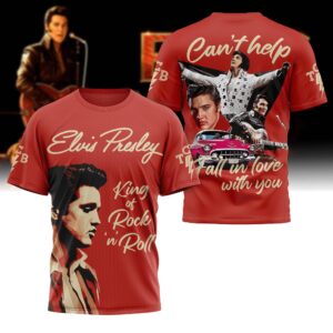 Elvis Presley Can't Help Falling In Love With You 3D T-Shirt, King Of Rock And Roll Unisex Sweatshirt, Music Lovers Gift