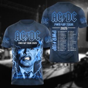 AC-DC Rock Music Band Unisex Tee, Rock Music Band Fan Gift, Band Tour 2025 Shirt, Power Up Tour Tee, Rock History Tee, Gift For Fan
