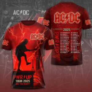 AC-DC Pwr Tour 2025 Shirt, AC-DC Rock Band Shirt, Concert Shirts For Fans, Rock And Roll Tshirt, Music Tour Tee, AC-DC Band Love Shirt