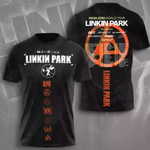 Linkin Park 2025 Tour Date 3D Printed T-Shirt, Unisex All Size