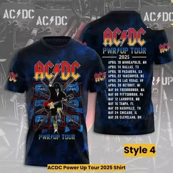 AC-DC Power Up Tour 2025 3D Shirt All Size Rock Music  3d S-5XL ii1074