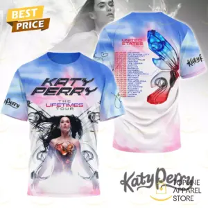 Katy Perry The Lifetimes Tour 2025 Signature 3D T-Shirt