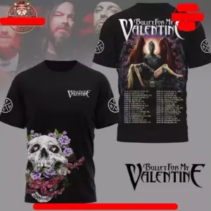 Bullet For My Valentine The Poisoned Ascendancy Tour 2025 Shirt 3D Tshirt hot