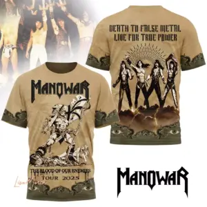 Manowar The Blood Of Our Enemies Tour 2025 3D T-Shirt