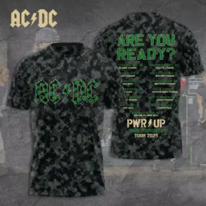 2025 AC-DC Pwr Up World Tour Two Sided Shirt, Tour Rock Band Shirt Gift For Fan