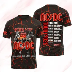 AC-DC Band Tee  AC-DC Pwr Up Tour Gift For Fan  Music World Tour 2025 Shirt  Rock
