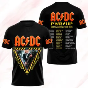 AC-DC Band Tour 2025 Shirt  AC-DC Love Fan Gift  Pwr Up Shirt For Fan  Rock Music