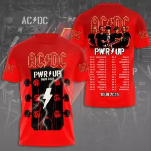 2025 AC-DC Pwr Up World Tour Two Sided Shirt, Tour Rock Band Shirt Gift For Fan