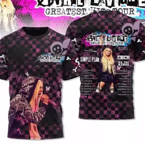 Avril Lavigne Tour 2025 The Greatest Hits Tour Celebration T-Shirt 3D Gift for