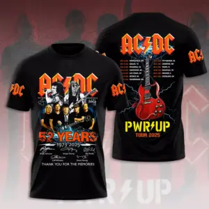 AC-DC POWER UP TOUR 2025 LIMITED EDITION UNISEX TSHIRT Gift Rock Band Fan Apparel
