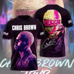 2025 Chris Brown Tour Shirt – Breezy Bowl XX – 3D Concert Fan Tee Gift
