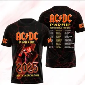 AC-DC 2025 Shirt  Music World Tour Tee  Pwr Up Tour Gift For Fan  AC-DC Band Unise