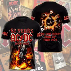 AC-DC POWER UP TOUR 2025 LIMITED EDITION UNISEX 2 sided TSHIRT Rock Band Fan Gift
