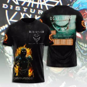 Disturbed The Sickness 25th Anniversary Tour 2025 3D T-Shirt !! HOT !! ALL SIZE