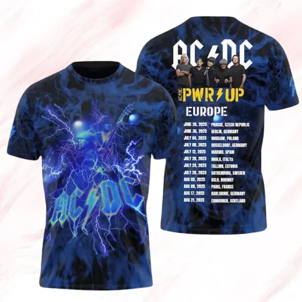AC-DC Power Up 2025 Tshirt, Rock Legends Tee, Music Lover Shirt Men Concert music