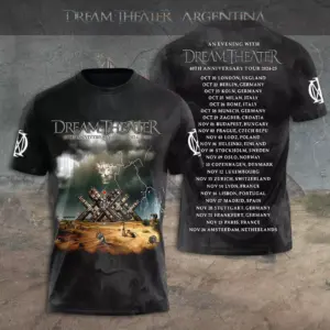 New!!! An Evening With Dream Theater 40th Anniversary Tour 2024-2025 3D T shirt