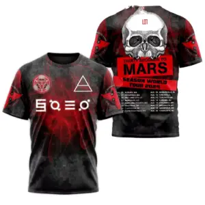 Thirty Second To Mars Season World Tour 2024 Fan AOP 3D T-shirt Gift for Men Wom