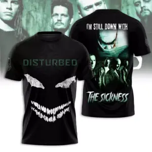 Disturbed The Sickness 25th Anniversary Tour 2025 3D T-Shirt !! HOT !! ALL SIZE