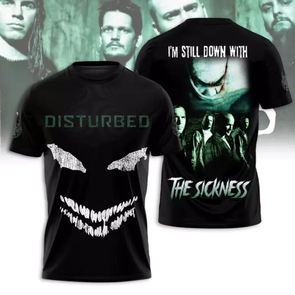 Disturbed The Sickness 25th Anniversary Tour 2025 3D T-Shirt !! HOT !! ALL SIZE