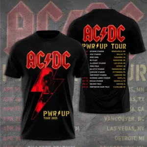 AC-DC POWER UP TOUR 2025 LIMITED EDITION UNISEX TSHIRT Rock Band Fan Apparel Gift