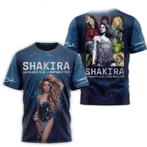 Shakira Las Mujeres Ya No Lloran World Tour 2024 AOP 3D T-shirt Gift Men Women