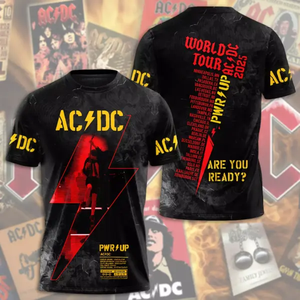 AC-DC POWER UP TOUR 2025 LIMITED EDITION UNISEX TSHIRT Gift Rock Band Fan Apparel