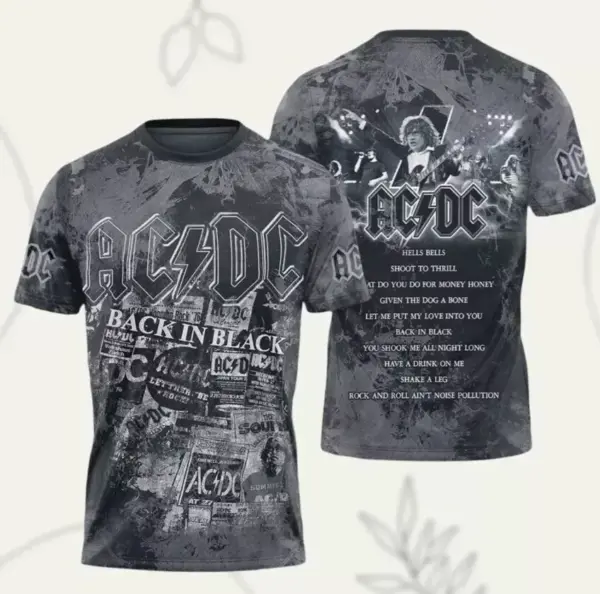 AC-DC Power Up 2025 Pwr Up Tour Two Sided Rock Band 3D T - Shirt Unisex