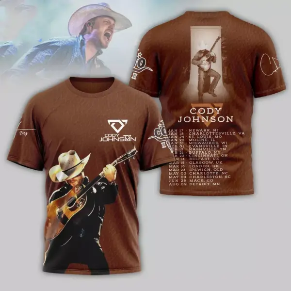 Cody Johnsonn Tour 2025 Signature 3D T-Shirt