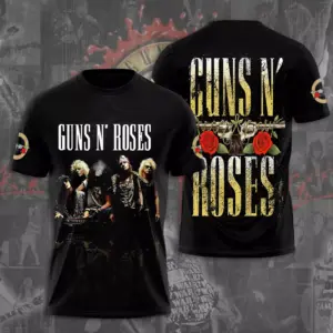 Guns N Roses Tour 2025 3D T-Shirt – Licensed & Limited Rock Band Shirt S-5XL Hot