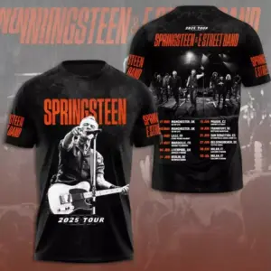 Bruce Springsteen E Street Band Tour 2025 3D T-Shirt Unisex