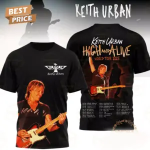 Keith Urban High And Alive World Tour 2025 3D T-Shirt