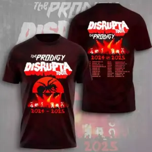 The Prodigy 2025 Tour 3D T-Shirt Unisex All Size Gift For Fans