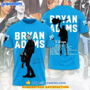 Bryan Adams New Zealand Tour 2025 3D T-Shirt