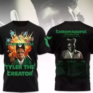 Tyler The Creator 2025 Upcoming The World Tour Chromakopia T-Shirt 3D