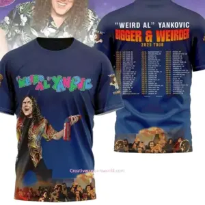 Weird Al' Yankovic Bigger & Weirder 2025 Tour 3D T-Shirt Gift Fan Men Women