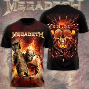 Hot Sale 2025! Megadeth Band 3D Tshirt Great New design hot shirt