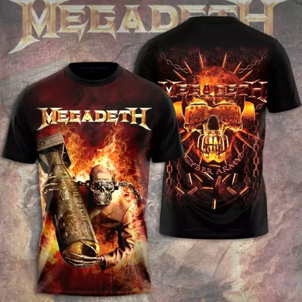 Hot Sale 2025! Megadeth Band 3D Tshirt Great New design hot shirt