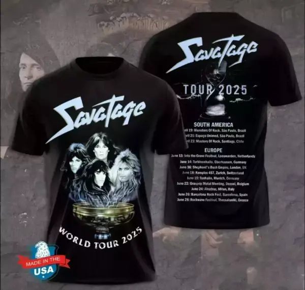 Savatage World Tour 2025 AOP 3D T-shirt