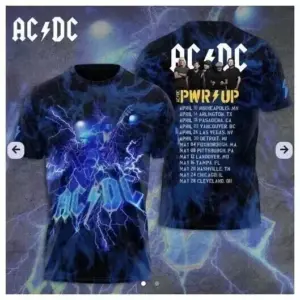 AC-DC 3D Apparel Power Up Tour 2025 US 3D Unisex T-Shirt Gift For Fans