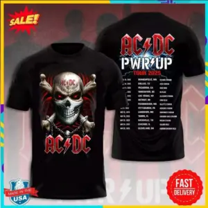 AC-DC Up Tour 2025 Date List From 4/10 to 28/5 T-shirt For Fans Size S-4XL