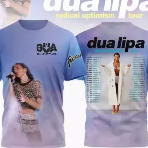 Dua Lipa Radical Optimism Tour 2025 3D T-Shirt