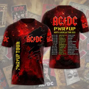 AC-DC POWER UP TOUR 2025 LIMITED EDITION UNISEX TSHIRT Gift Rock Band Fan Apparel