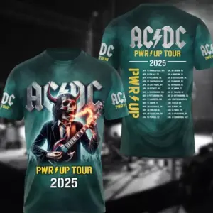 NEW! AC-DC Band World Tour 2025 Tshirt, The Evolution Of Rock Unisex Tee Gift Fan