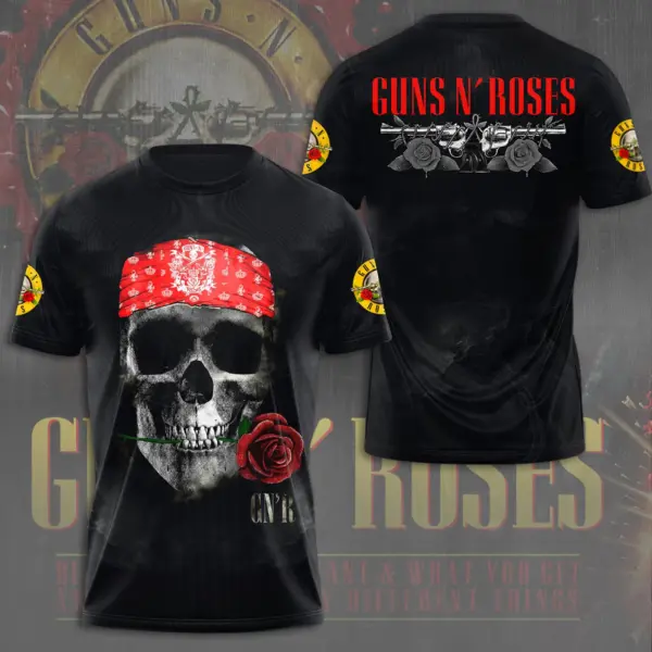 Guns N Roses 2025 Tour 3D T-Shirt – Licensed & Exclusive Rock Band Tee S-5XL M12