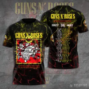 Guns N Roses 2025 Tour 3D T-Shirt – Licensed & Exclusive Rock Band Tee S-5XL M22