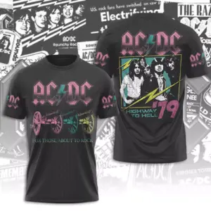 New Hot!!! 2025 AC-DC Pwr Up World Tour 2 Sided Shirt, Rock Band AC-DC 3D Apparel