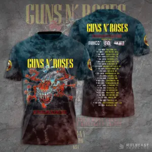 Guns N Roses 2025 Tour 3D T-Shirt – Licensed & Exclusive Rock Band Tee S-5XL M23