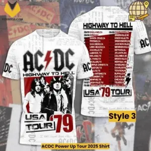 AC-DC Power Up Tour 2025 Shirt, Tour Dates 2025