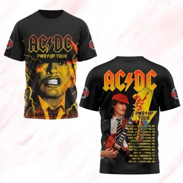 AC-DC 2025 Pwr Up Tour Gift For Fan, Music Lover Shirt,Rock Music Tshirt